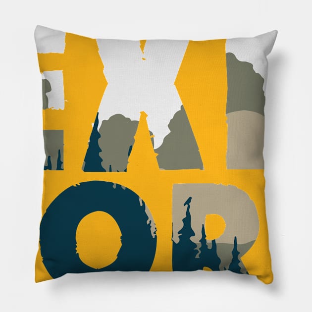 Explore the Forest Pillow by TeePixelate