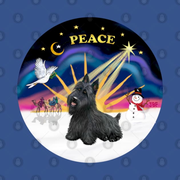 "Christmas Sunrise" with a Scottish Terrier by Dogs Galore and More