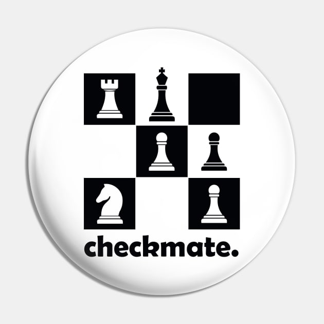 Checkmate - Chess | Black Pin by Aestrix