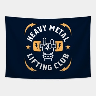 Heavy Metal Lifting Club (Yellow) Tapestry