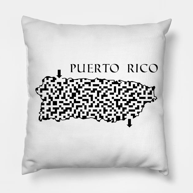 Puerto Rico Maze Pillow by gorff