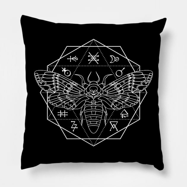 Death's Head HawkMoth dodecahedron Pillow by RavenWake