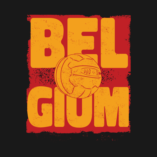 Vintage Belgian Football // Retro Belgium Soccer by SLAG_Creative