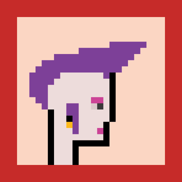 Pixel Art Female with Purple Mohawk: Unique NFT Art from the ToolCrypto Collection / ToolCrypto #12 by Magicform