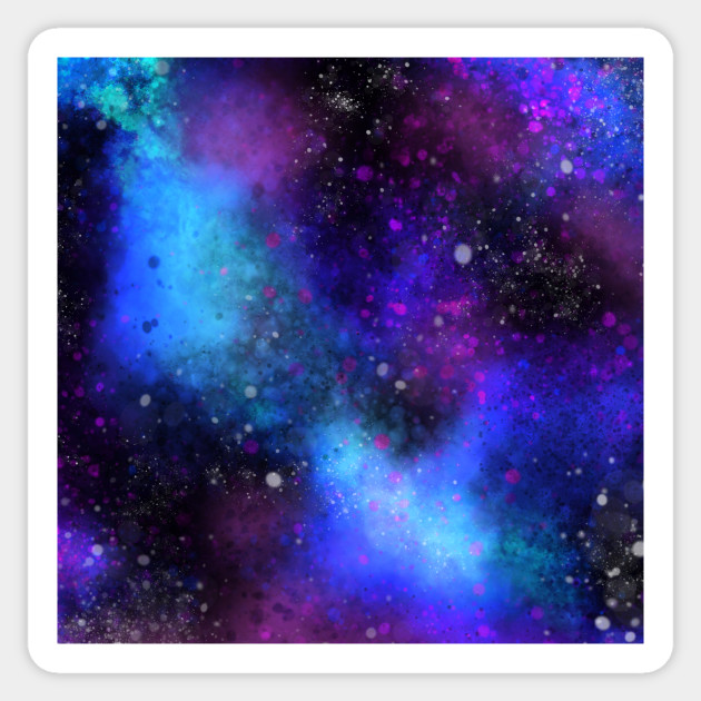 Digital Galaxy Colors Galaxy Sticker Teepublic Uk