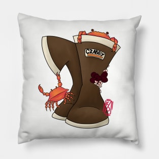 Crabby Rain Boot Pillow