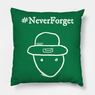 Never Forget Leprechaun Sketch Funny Saint Patricks Day Pillow