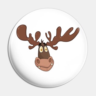 Wacky Cartoon Moose Pin