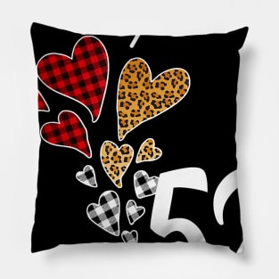 Chapter 52 Years 52th Birthday Leopard Buffalo Plaid Gift T-Shirt Pillow