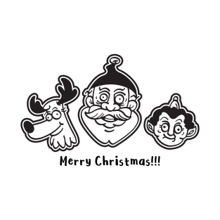 T Shirt Cartoon Design Christmas Holiday Season Santa Claus T-Shirt
