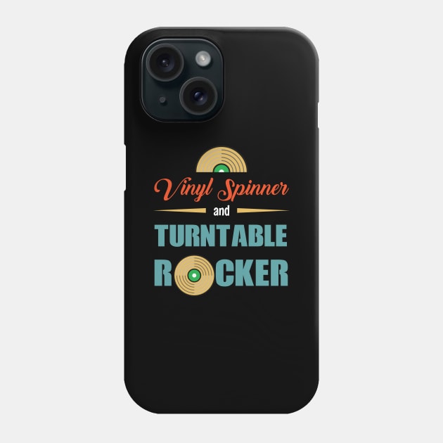 Record Collector and Vintage Vinyl Lover Turntable Music Phone Case by Riffize