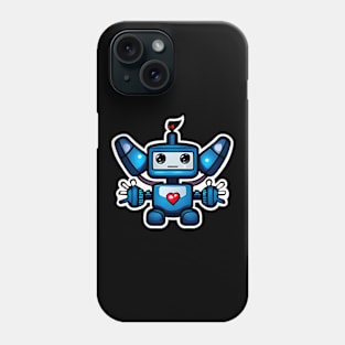 Robo Looking For A Heart & Love Phone Case