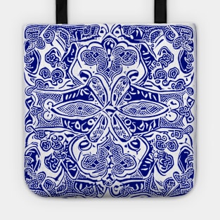 Paisley Print - Lapis Blue Aesthetic Tote