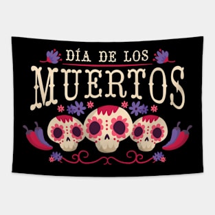 Dia de los Muertos Sugar Skulls Tapestry