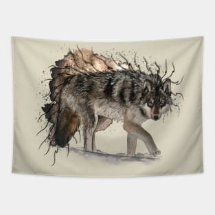 Walking wolf Tapestry