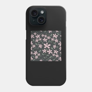 DITSY FLORALS IN GRAY BACKGROUND Phone Case
