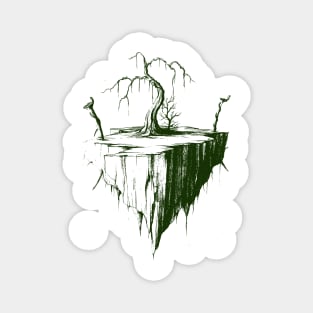 hand draw alone tree graphic design by ironpalette Magnet