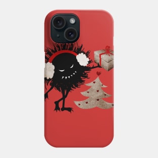 Funny Evil Bug Gives Christmas Present Phone Case