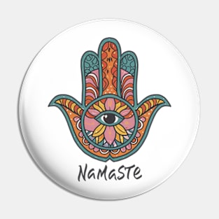 Namaste - Hamsa hand Pin