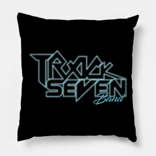 Teal See Through Track Seven Band Pillow