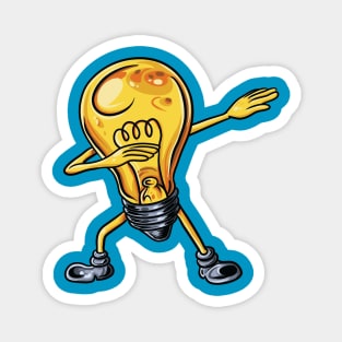 Funny Dabbing Lightbulb Electrician Watt Kids Gift Magnet