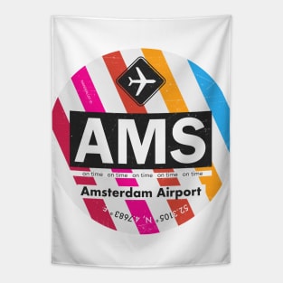 Amsterdam airport sticker Tapestry