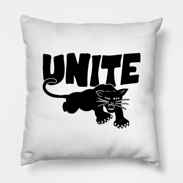 Black Panther Party: UNITE Pillow by thespookyfog