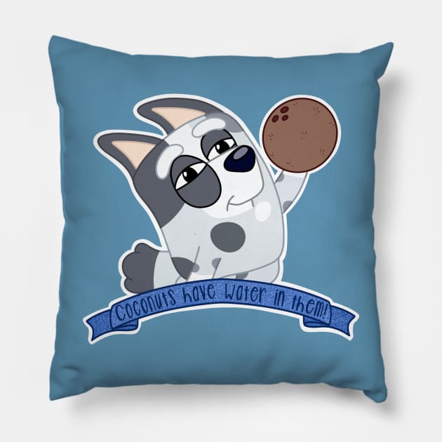 Coconuts have water in them! Pillow by alexhefe