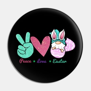 Peace Love Eaester Gnomes Happy Easter Bunny Women Pin