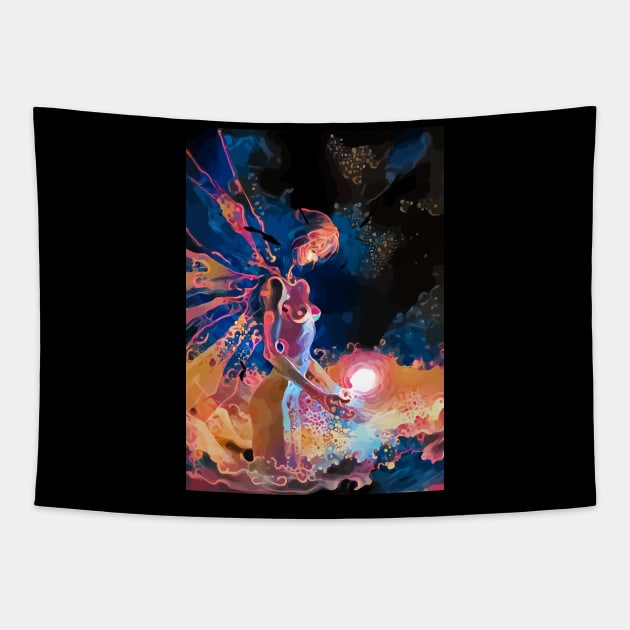 Rei Ayanami Angel Form - Evangelion Tapestry by hustlart