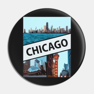 Chicago Decal Pin