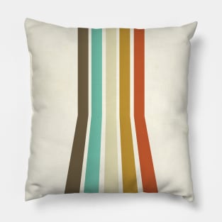 Retro Color Striped Design Pillow