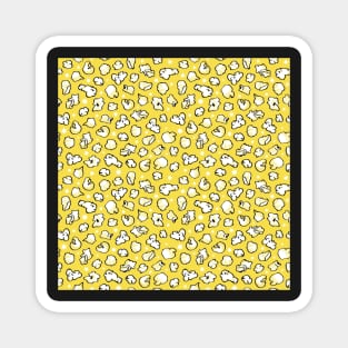 Popcorn Party Pattern yellow Magnet