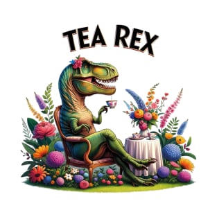 Elegant Tea Rex - Dinosaur Garden Tea Party Funny T-Shirt