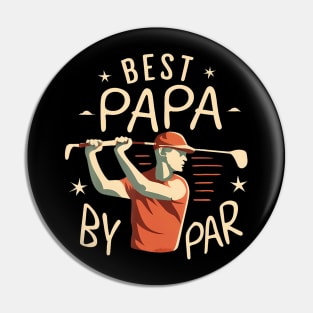 Best Papa By Par Funny Golf Dad Grandpa Father Pin