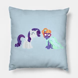 Rarity puts Frazzle Rock in a dress 1 Pillow