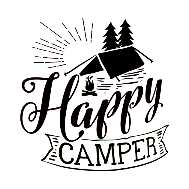 Happy Camper by robinmooneyedesign