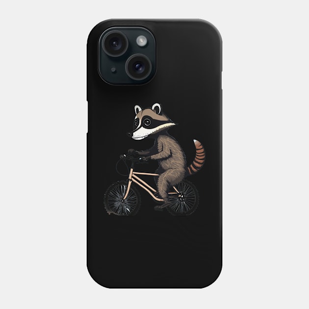 Racoon on a bike Phone Case by D's Tee's