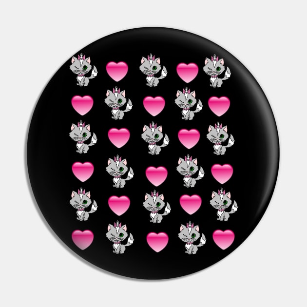 Evil Sweetheart Kitty Pin by imphavok