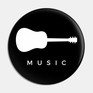 Music Acoustic Guitar Pin