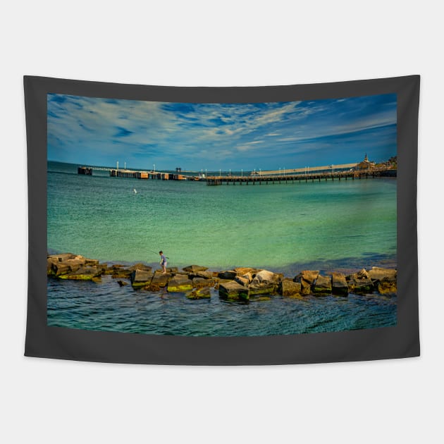 Going Fishing, Martha's Vineyard Tapestry by Gestalt Imagery