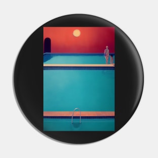 Figures Standing By Pool Pin