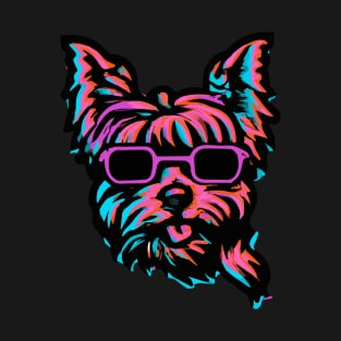 Yorkshire Terrier Synthwave Dog Lover Yorkie T-Shirt