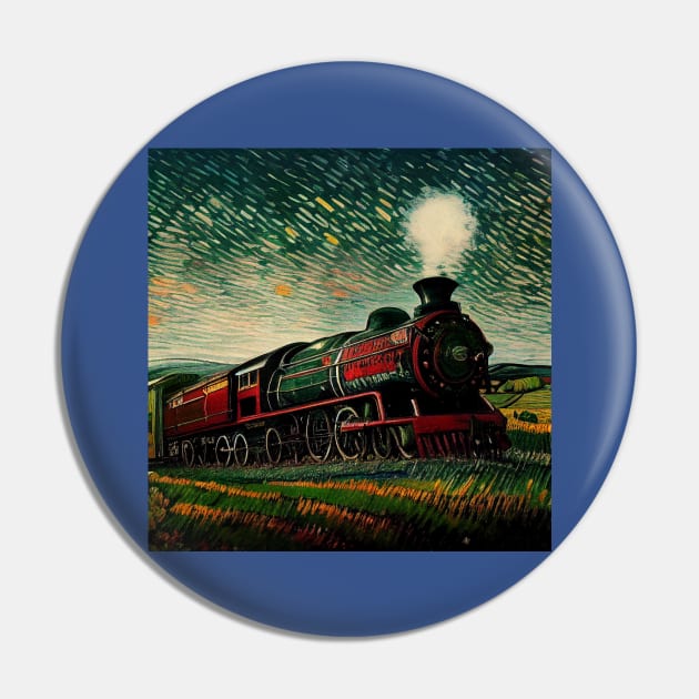 Starry Night Wizarding Express Train Pin by Grassroots Green