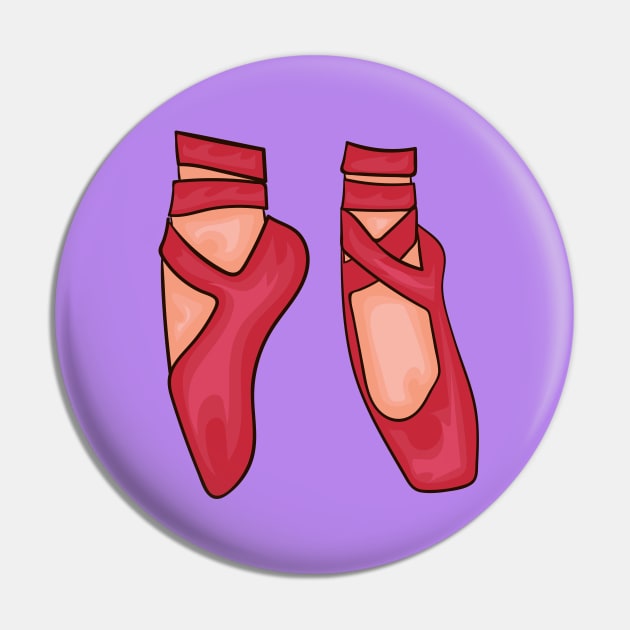 Red Ballet Shoes Pin by CatsAreAmazing1