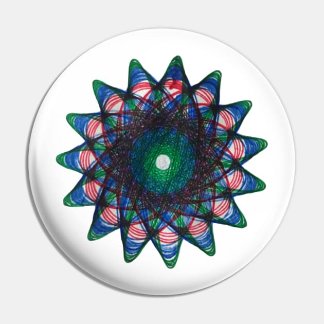 Vintage Spirograph Star Pattern #2 Pin by Travelling_Alle