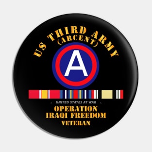 3rd US Army - Iraq Freedom Vet w Svc Pin