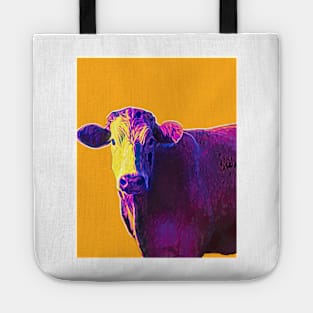 Purple Cow Pop Art Style Tote