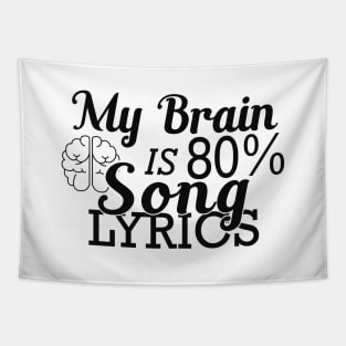 Music Lover - My brain is 80% song lyrics Tapestry