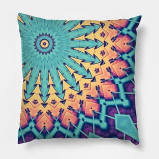Turquoise Abstract Pillow